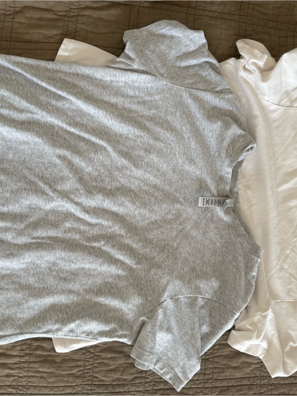 Kids Short Sleeve Tee - Light Gray and Off White
